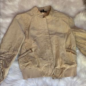 Bebe Suede Bomber Jacket